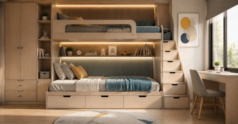 Bunk Bed With Storage Ideas: Smart Space-Saving Solutions - Al Thahani Furniture