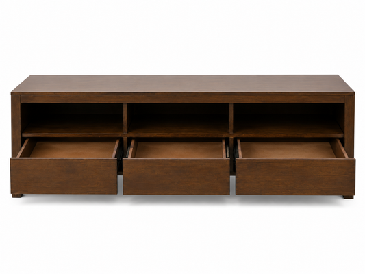 Meuble TV marron foncé Home Centre avec rangement | 170x45x55 cm
