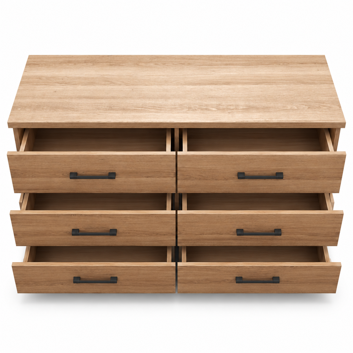 Home Box Movo Cooper 6-Drawer Master Dresser – Beige – 120 × 42.3 × 75.3 cm
