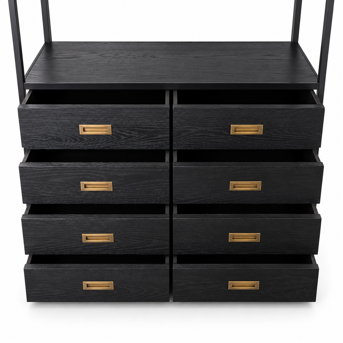 PAN Home 8-Drawer Storage & Display Shelving Unit – Natural Black