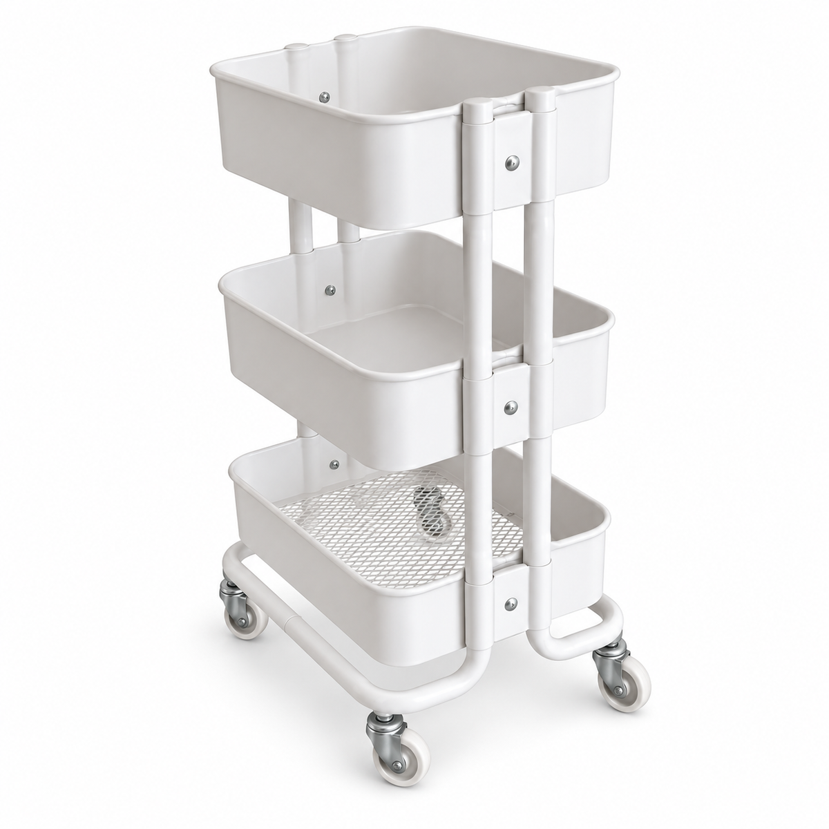 IKEA RÅSKOG 3-Tier Rolling Storage Trolley – White