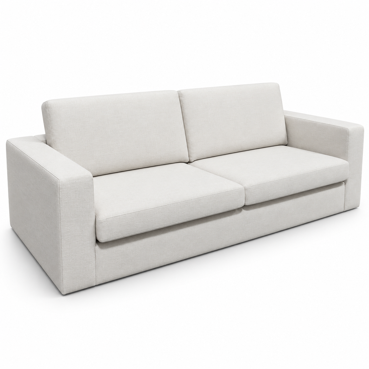 Home Centre 3-Seater Fabric Sofa – Ivory Beige