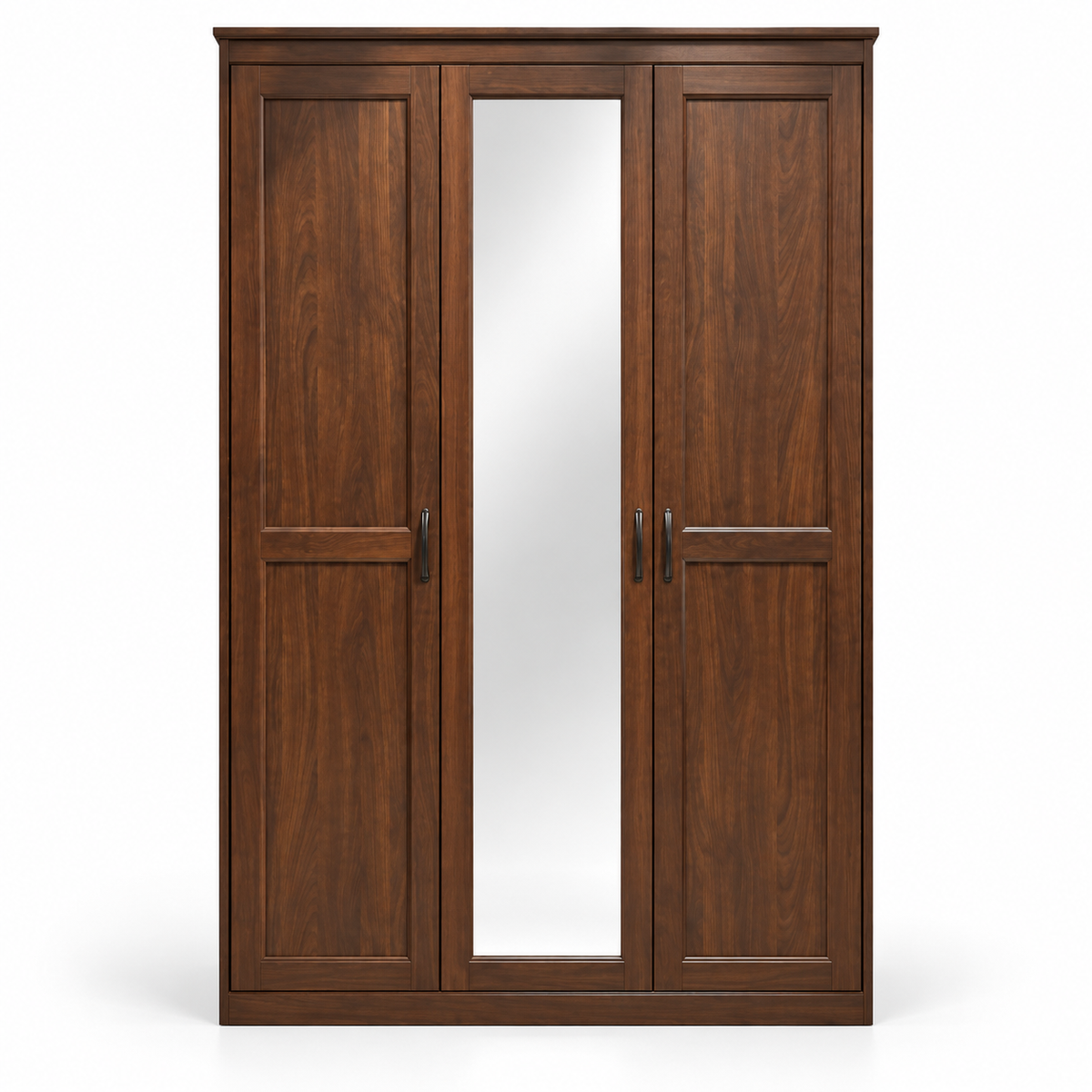 IKEA BRUSALI 3-Door Wardrobe with Full-Length Mirror – Brown – 131 × 57 × 190 cm