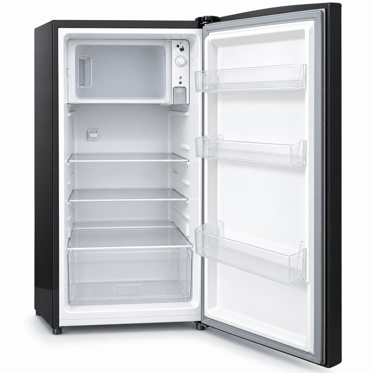 AFTRON AFR228GF 175L Single Door Refrigerator – Black Glass - Al Thahani Furniture