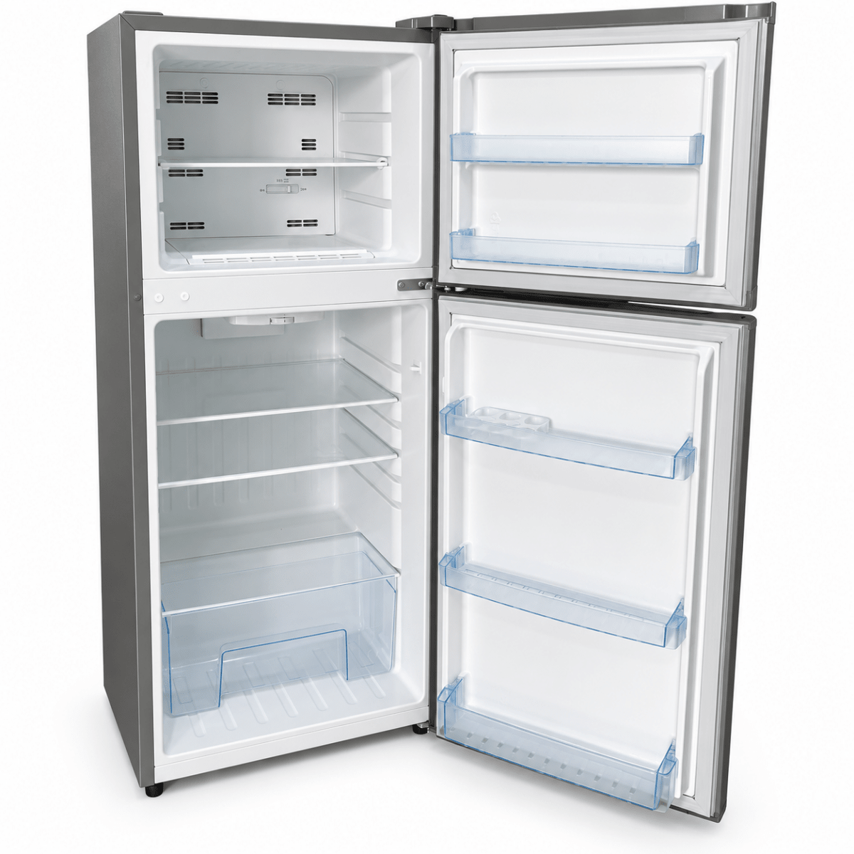 AFTRON AFR275SSF Top Mount No Frost Refrigerator – Dark Silver - Al Thahani Furniture