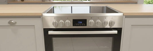 Beko 90 cm Ceramic Electric Cooker – 5 - Zone Hob, Large 108L Oven, A+ Energy Rating - althahanifurniture