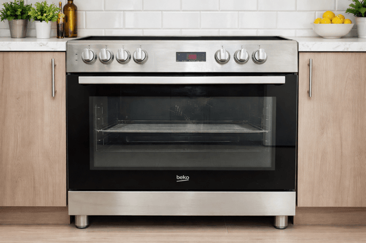 Beko 90*60cm Ceramic Electric Cooker | 5 - Zone Hob & Large Family Oven - althahanifurniture