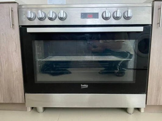 Beko 90*60cm Ceramic Electric Cooker | 5 - Zone Hob & Large Family Oven - althahanifurniture