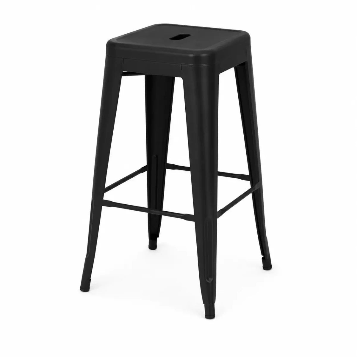 Black Metal Tolix - Style Bar Stool - used 3 months - Al Thahani Furniture