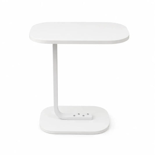 Bosq Punto C-Shaped Side Table | White, Powder-Coated Steel - used 3 months - Al Thahani Furniture