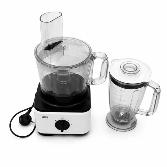 Braun PurEase 8-in-1 Food Processor System | FP0132WH, 750W, 2.1L Bowl - used 4 months - Al Thahani Furniture