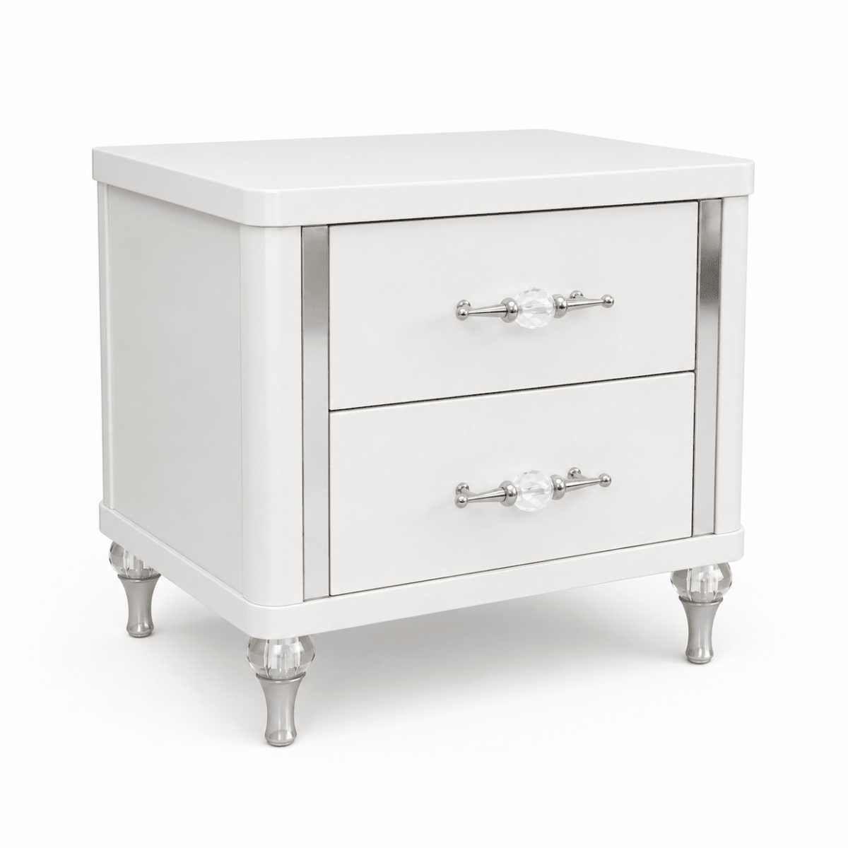 Celestia Nightstand | 2 Drawers, 54.5x43x50.6 cm - used 4 months - Al Thahani Furniture