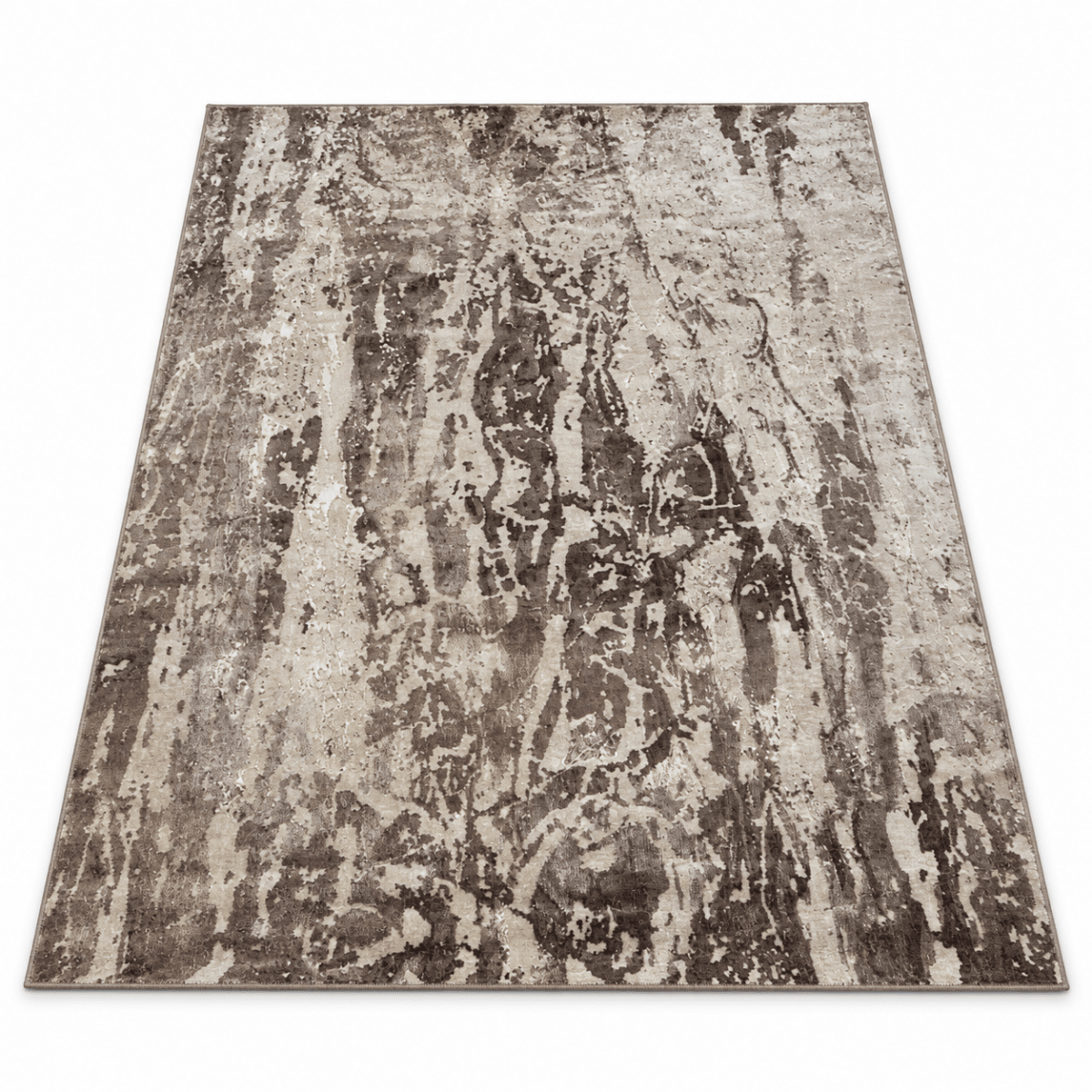 CROWN Modern Abstract Area Carpet – Brown & Beige – 300 × 440 cm - Al Thahani Furniture