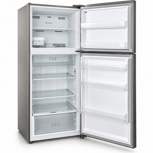 Daewoo FR-559VSIN 413L No-Frost Top Mount Refrigerator – Stainless Steel - Al Thahani Furniture