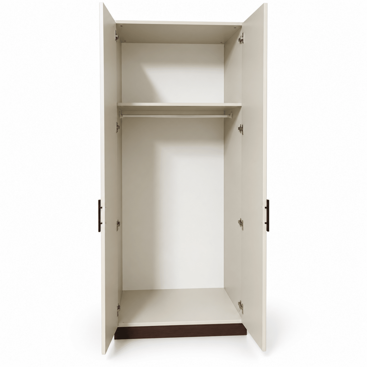 Danube Home Aurelia 2-Door Wardrobe with Hanging Rail – Cream & Walnut - Al Thahani Furniture