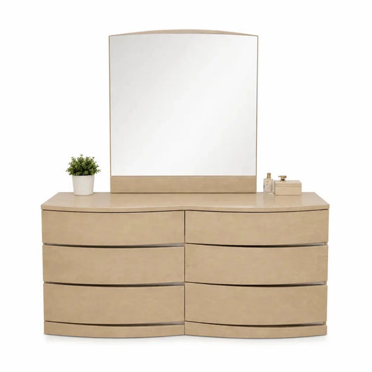 Danube Home Japandi King Bedroom Set without Mattress - used 6 months - Al Thahani Furniture