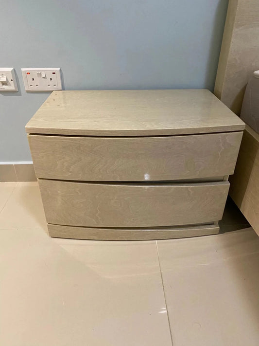 Danube Home King Bed Set | Modern Japandi Design in Light Wood, 180x200cm - althahanifurniture