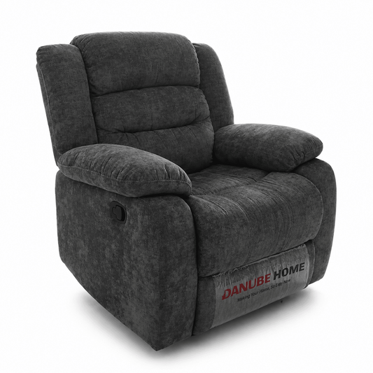 Danube Home Manual Recliner Chair – Dark Grey - Al Thahani Furniture