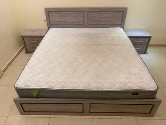 Danube King Bed Suite | Weathered Oak Finish | 4 - Piece Set with Mattress, 180x200cm - althahanifurniture