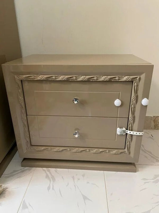 Danube Nightstand | Modern Brown Wood Finish | Compact & Sleek - althahanifurniture