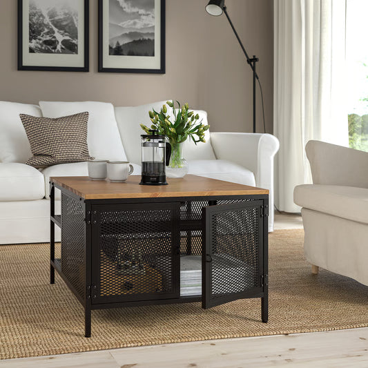 IKEA FJÄLLBO Storage Table – Black, 68x68x48 cm (Used – 5 Months, Excellent Condition)