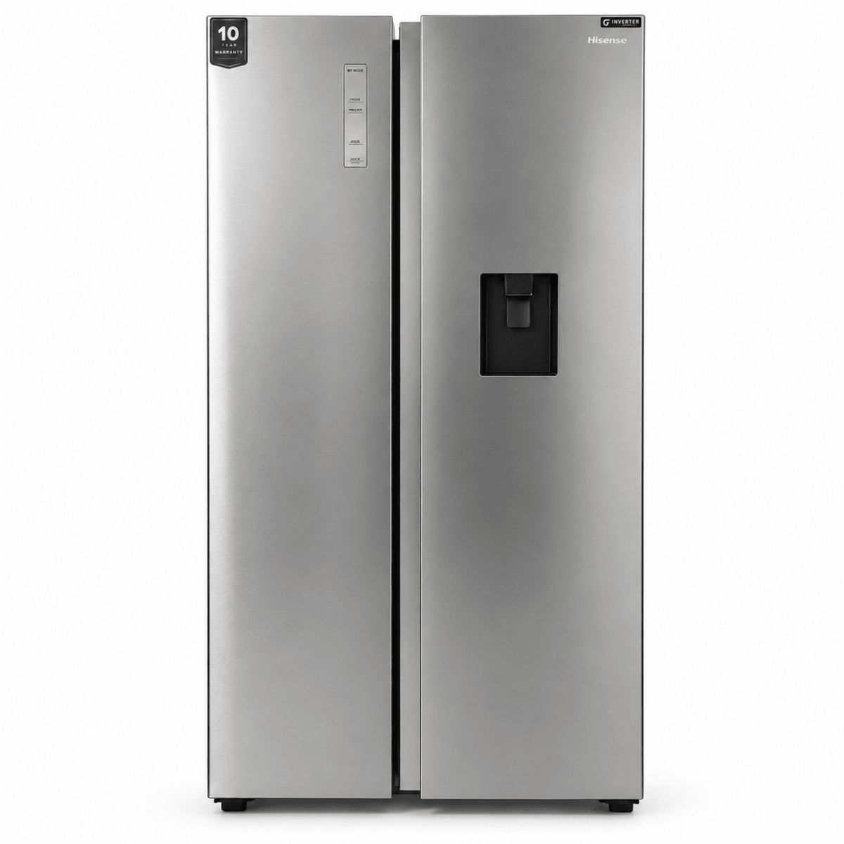 Hisense HS91518D3 670L Side-by-Side Inverter Refrigerator with Water Dispenser – Silver - Al Thahani Furniture