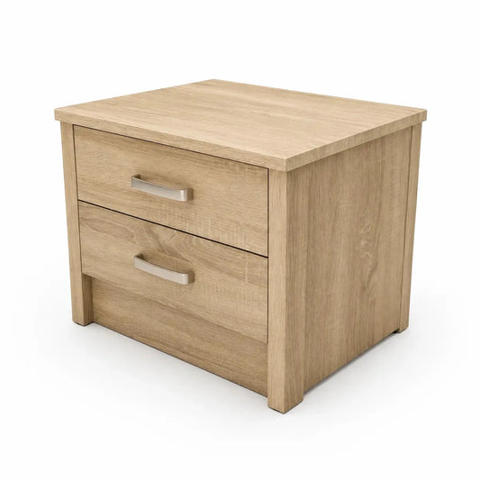 Home Box Cooper 2-Drawer Nightstand | Brown, 52x39.5x40 cm - used 2 months - Al Thahani Furniture