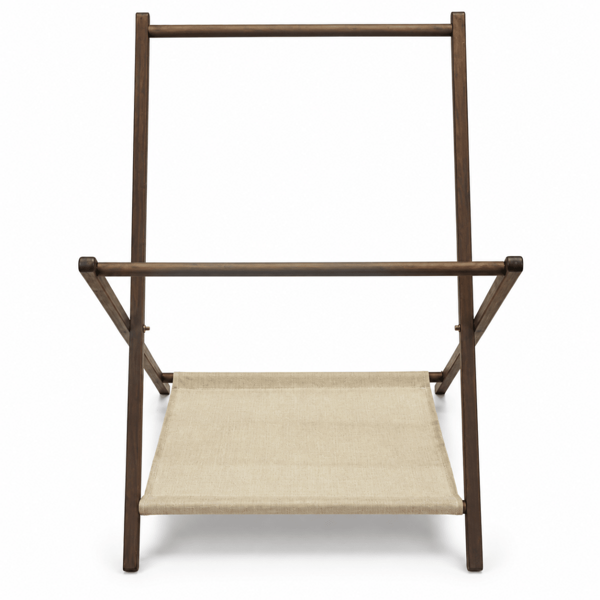 Home Box Daniel Valet Stand with Fabric Shelf – Brown & Beige – 50 × 28 × 118 cm - Al Thahani Furniture