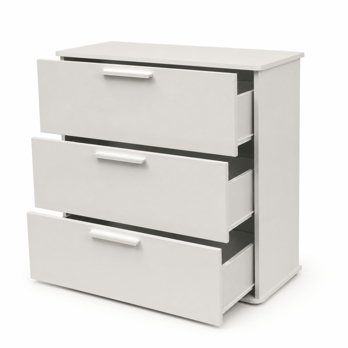 Home Box Frankfurt 3-Drawer Young Dresser | White, 80x39x80 cm - used 5 months - Al Thahani Furniture