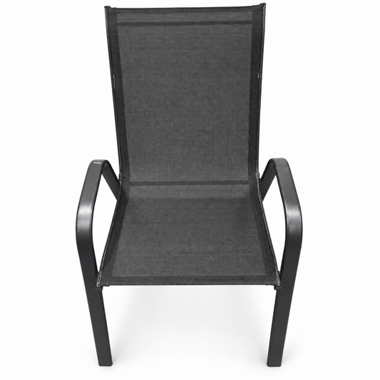 Home Box Merton Outdoor Chair with Textilene Mesh – Black - Al Thahani Furniture