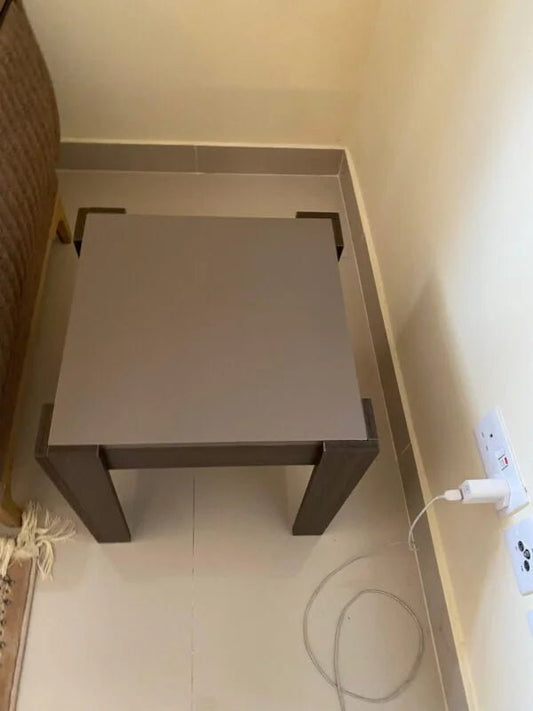 Home Box Modern Center Table | Solid Brown Wood | 50x50x50 cm | Minimalist & Compact - althahanifurniture