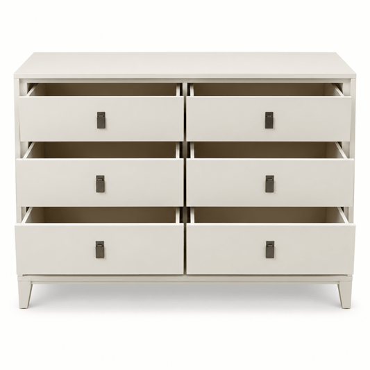 Home Box Orion Ray 6-Drawer Dresser – Beige – 135 × 39 × 81 cm - Al Thahani Furniture