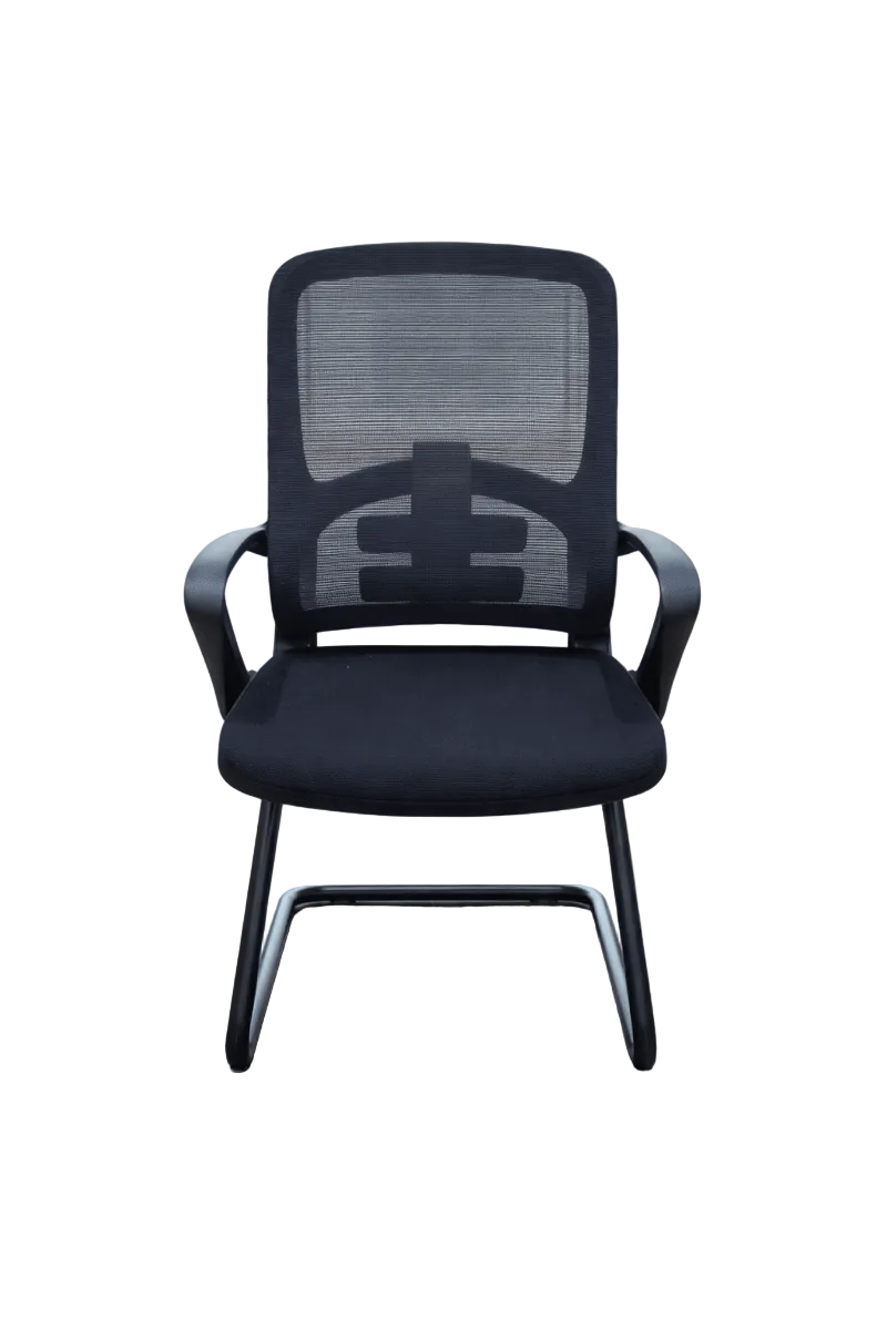 Home Box Prime Visitor Chair | Black Mesh & Fabric - althahanifurniture