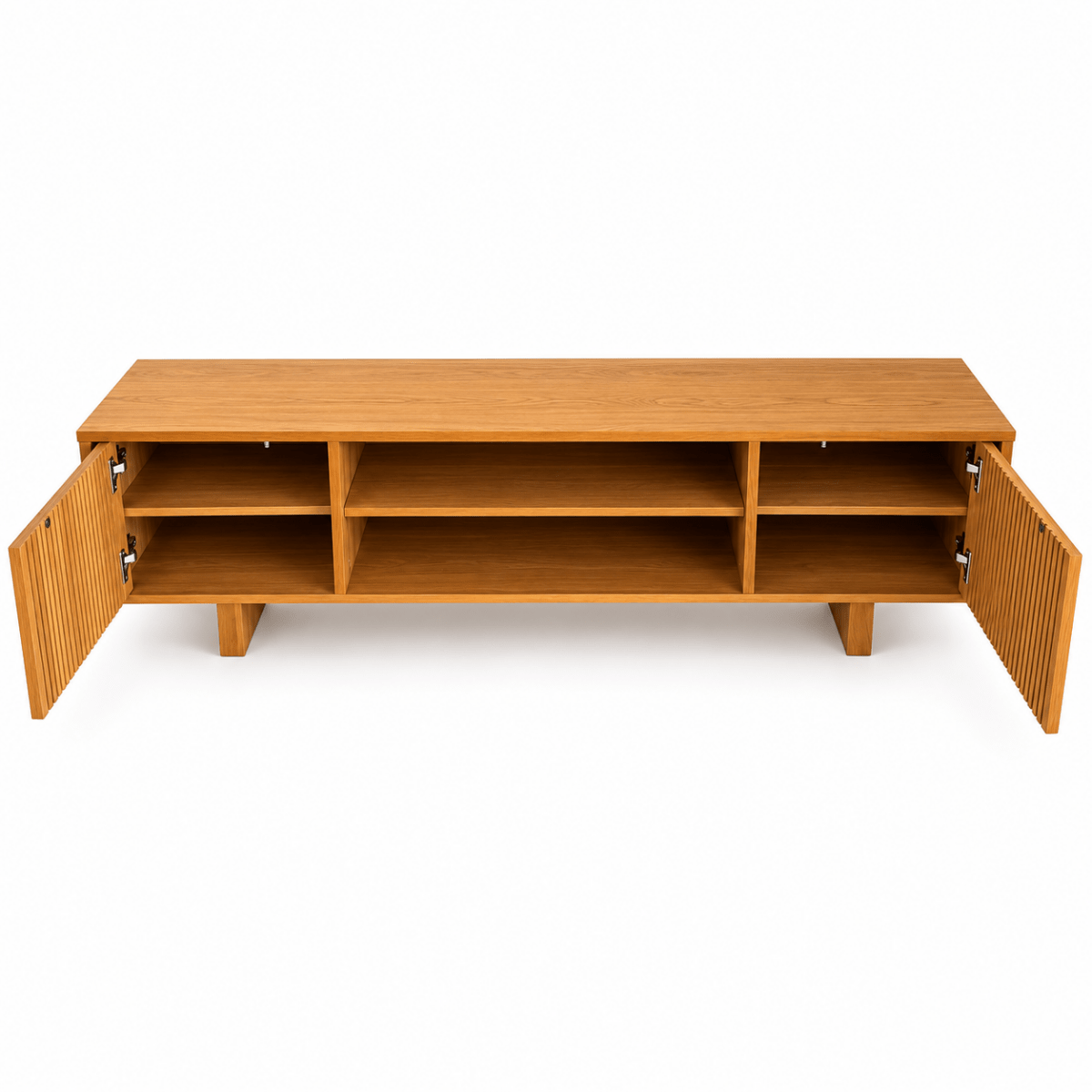 Home Box Riva Emma 1.8 Metre TV Unit with Fluted Doors – Natural Oak - Al Thahani Furniture