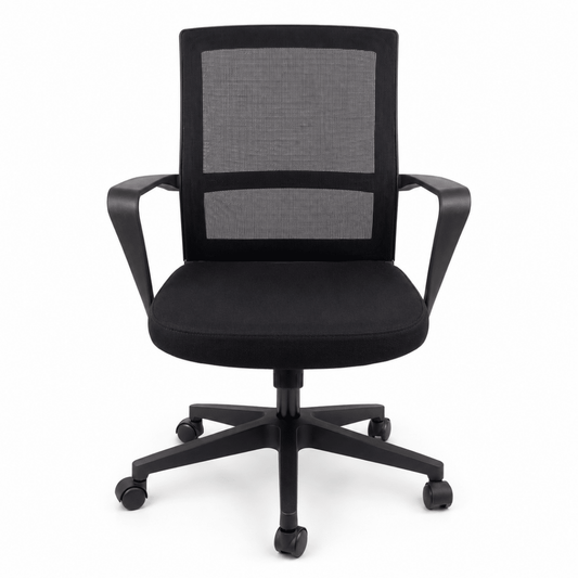 Home Box Solitaire Medium Back Office Chair – Black Mesh - Al Thahani Furniture