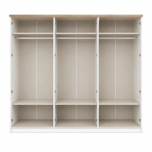 Home Box Victoria 6-Door Wardrobe with Mirrors | Modern, 261x63x209 cm - used 8 months - Al Thahani Furniture