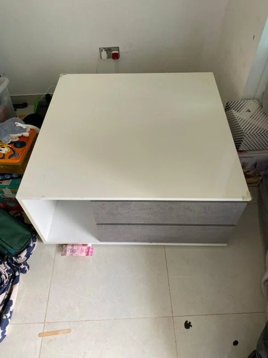 Home Box White Wooden Coffee Table - althahanifurniture