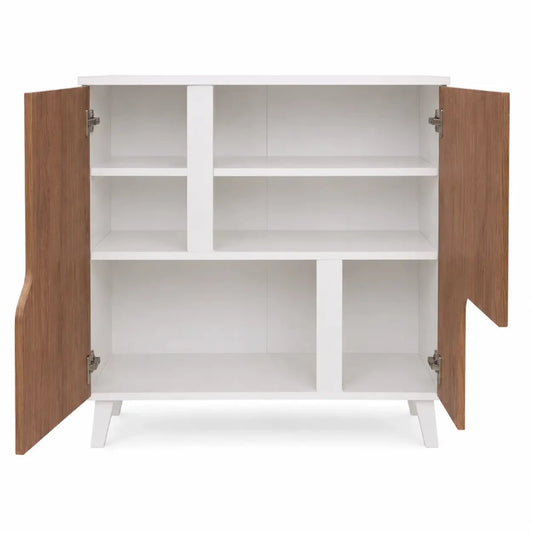 Home Center Crescent 12-Pair Shoe Cabinet | Modern, 80x34x94 cm - used 3 months - Al Thahani Furniture