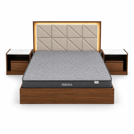 Home Center Modern Bed Set with Mattress 180x200cm - used 8 months - Al Thahani Furniture