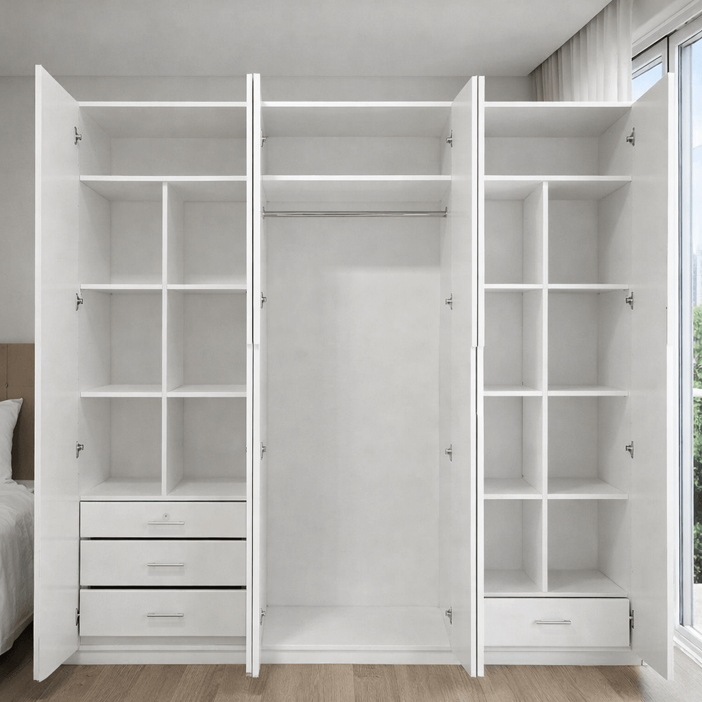 Home Center Otis 6 - Door Wardrobe | Spacious & Customizable, Brand New - althahanifurniture