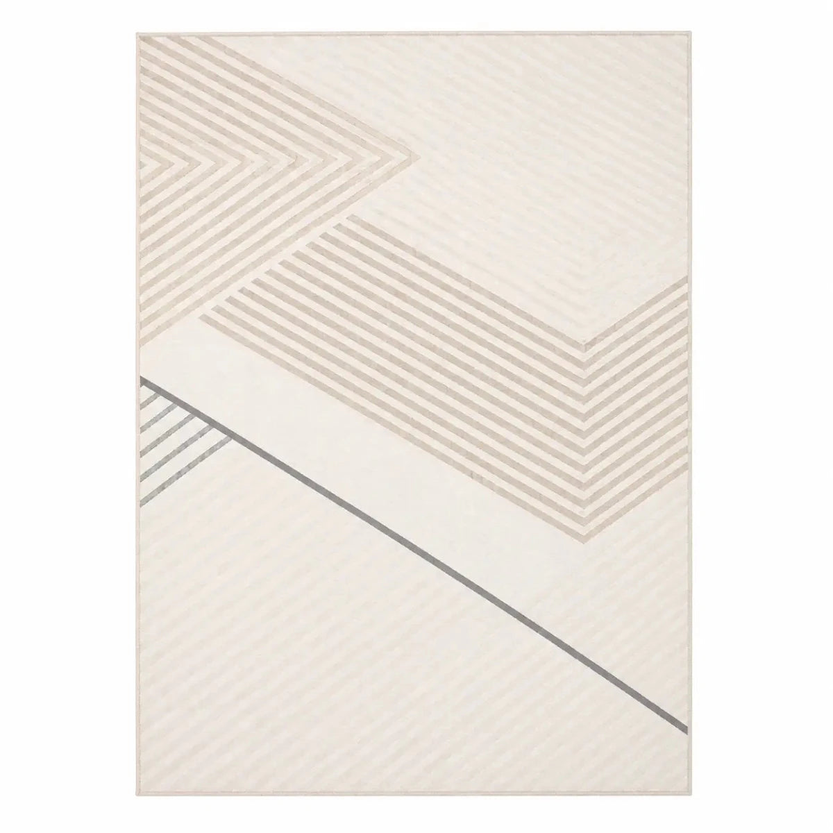 Home Centre Alma Geometric Area Rug | Beige, 160x230 cm - used 4 months - Al Thahani Furniture