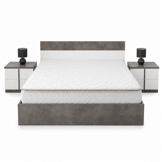 Home Centre Audace 5-Piece King Bedroom Set with Mattress – Oak/Grey – 180 × 200 cm - Al Thahani Furniture