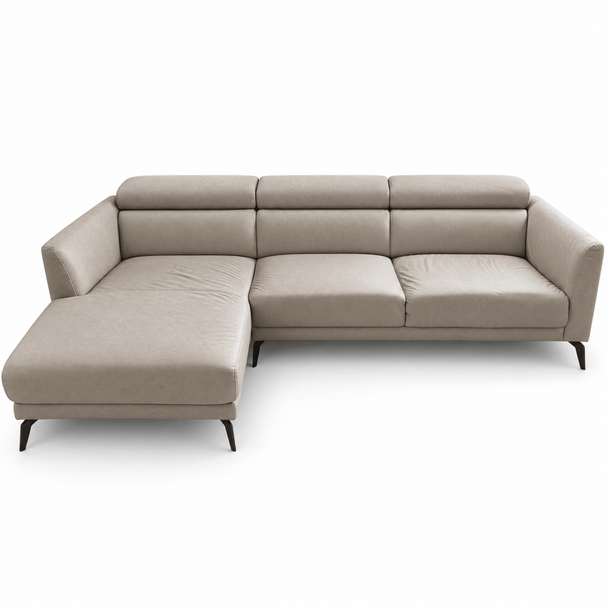 Home Centre Carrie 4-Seater Faux Leather Left Corner Sofa – Beige – 261 × 174 × 72 cm - Al Thahani Furniture