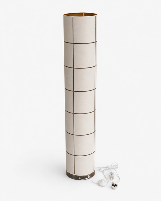 Home Centre M322FL-S Cylindrical Fabric Floor Lamp | Cream - Al Thahani Furniture