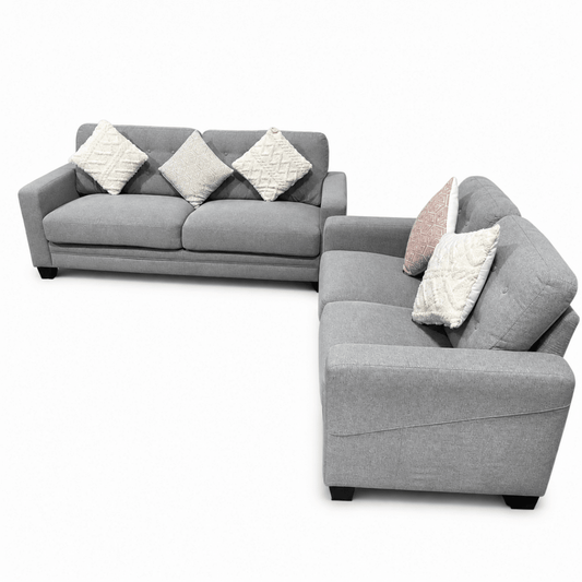 Home Centre Rochdale Grey 5-Seater Sofa Set – 3-Seater & 2-Seater - Al Thahani Furniture