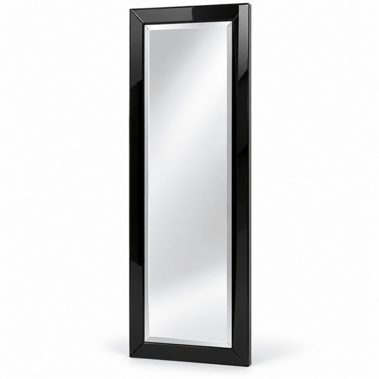 Homes r Us Black Cheval Bevelled Full-Length Mirror – 40 × 150 cm - Al Thahani Furniture