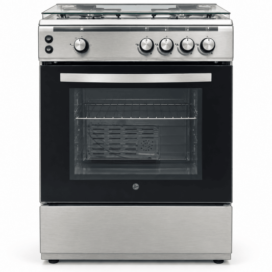 Hoover FGC6060-S1V 4-Burner Full Gas Cooker – 60 × 60 cm Stainless Steel - Al Thahani Furniture