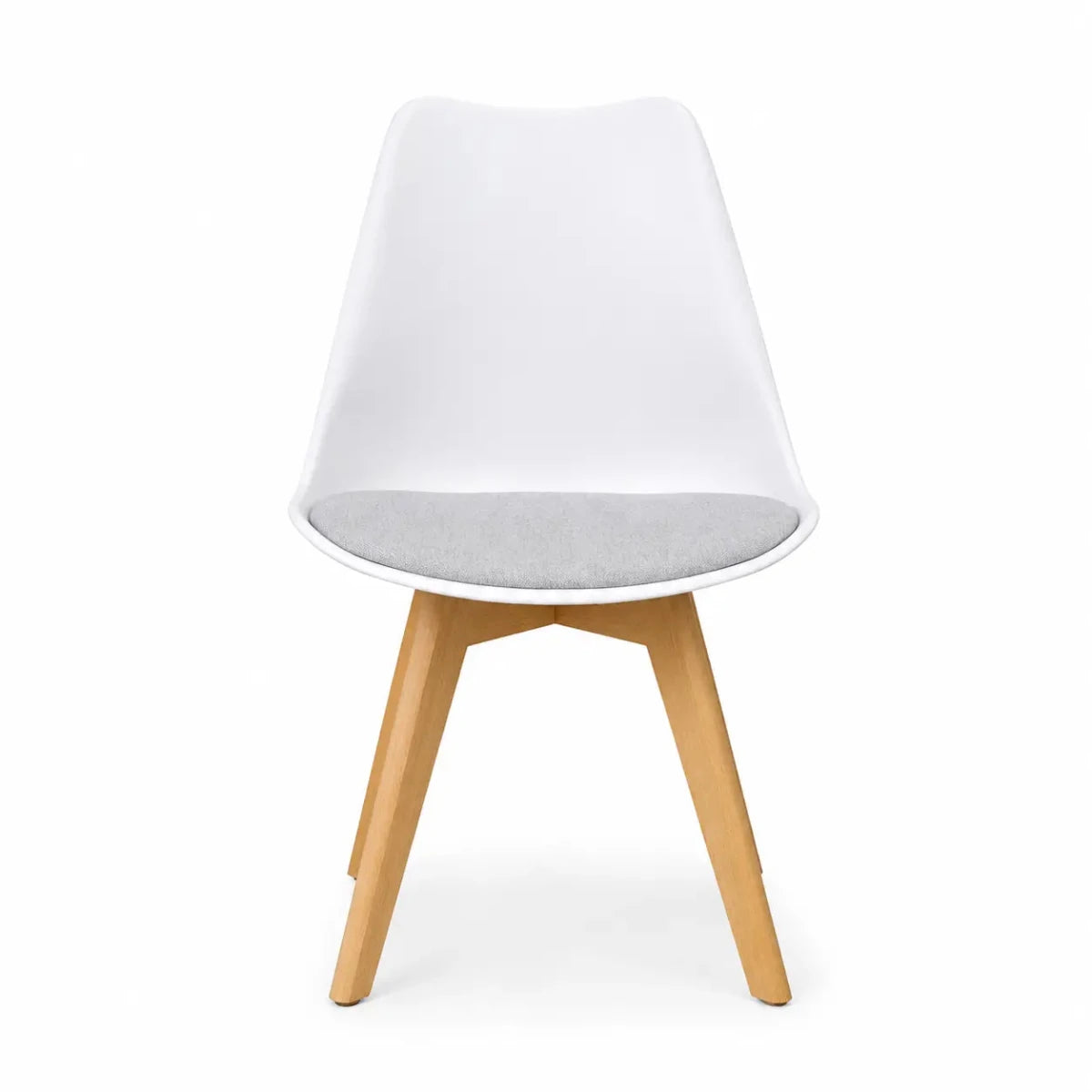 IHANA HANA Dining Chair | White, Solid Beech Wood Legs, Mid-Century Modern - used 4 months - Al Thahani Furniture