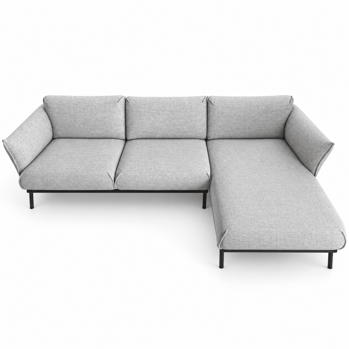 IKEA ÄPPLARYD 3-Seater Sofa with Reversible Chaise Longue – Lejde Light Grey – 290 cm - Al Thahani Furniture