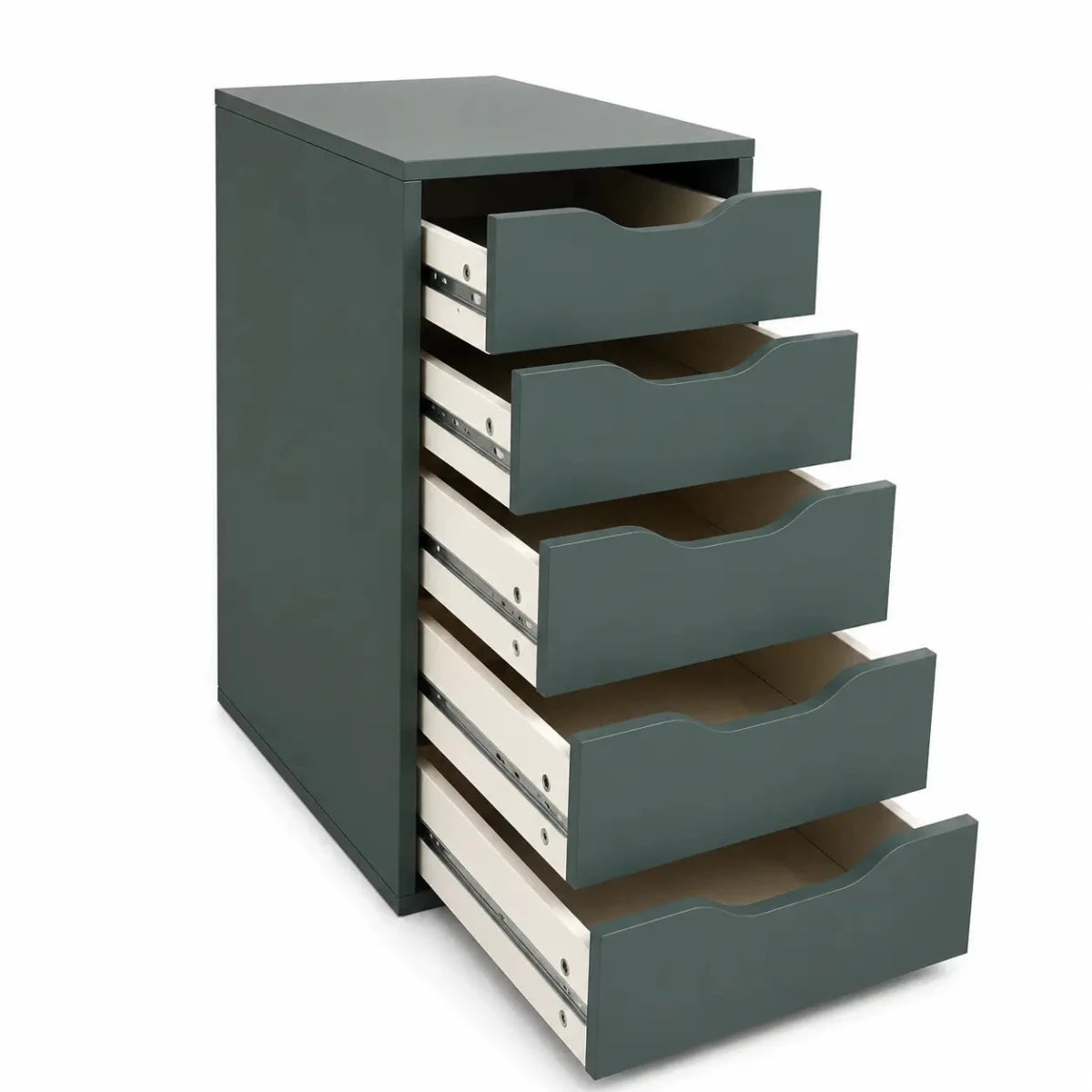 IKEA ALEX Drawer Unit | Grey-Turquoise, 36x36x70 cm - used 2 months - Al Thahani Furniture